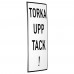 Emaljskylt TORKA UPP TACK! vit - svart 6 x 15 cm modell 20 Emaljskylt TORKA UPP TACK! vit - svart 6 x 15 cm modell 20