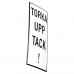 Emaljskylt TORKA UPP TACK! vit - svart 6 x 15 cm modell 20 Emaljskylt TORKA UPP TACK! vit - svart 6 x 15 cm modell 20