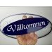 Emaljskylt Välkommen blå - vit 21 x 7 cm modell 32 Emaljskylt Välkommen blå - vit 21 x 7 cm modell 32
