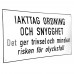 Emaljskylt IAKTTAG ORDNING OCH SNYGGHET vit - svart 36 x 20 cm modell 20